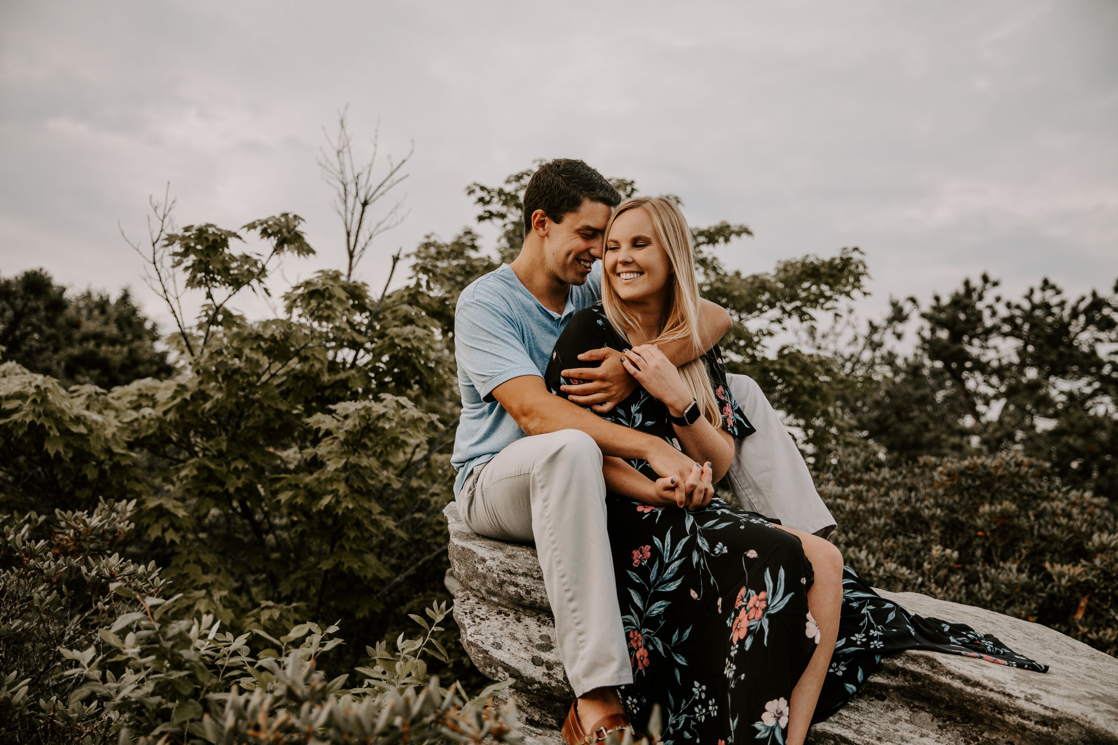 Blue Ridge Mountains Couples Adventure Session – Linville Gorge, North Carolina