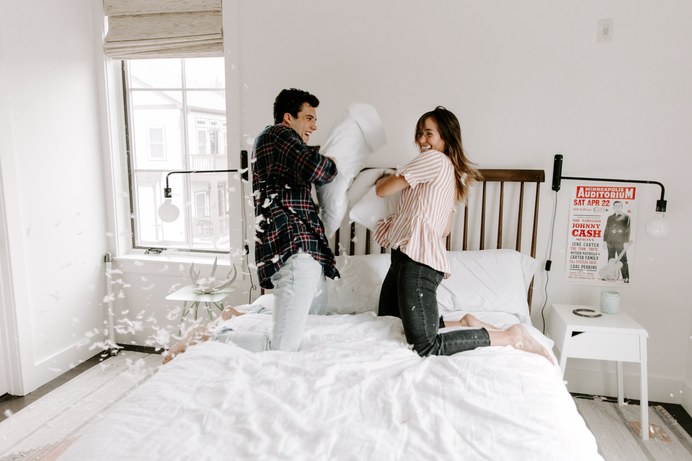 Pillow Fight In Home Couples Session – Nashville Tennessee