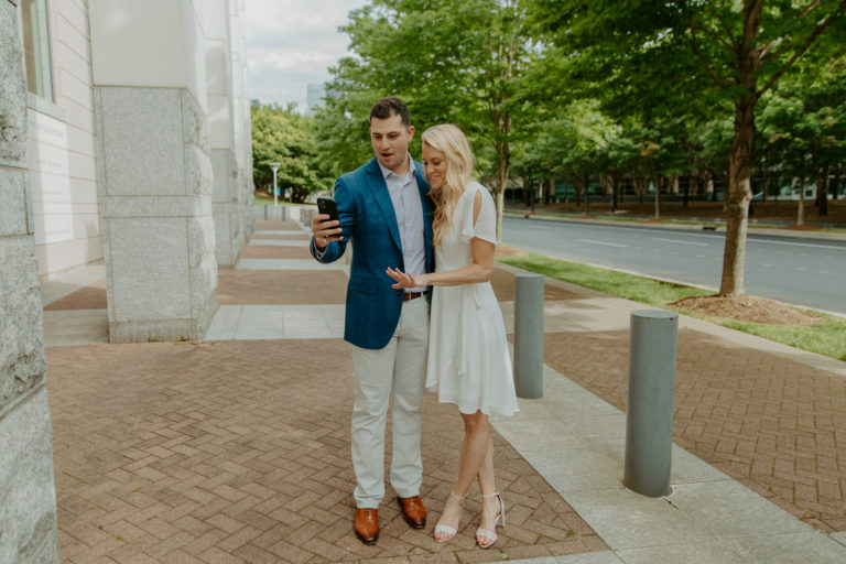 COVID19 Courthouse Elopement – Uptown Charlotte, North Carolina