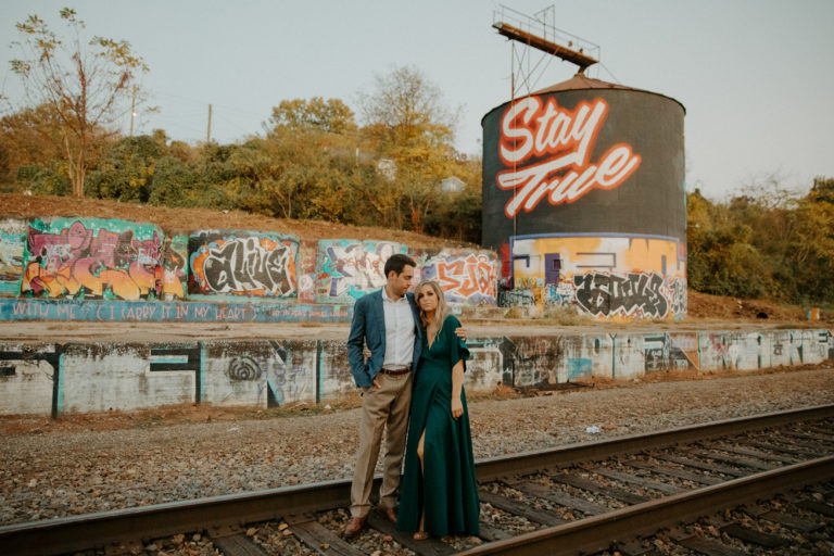 River Arts District Sunset Engagement – Asheville, North Carolina