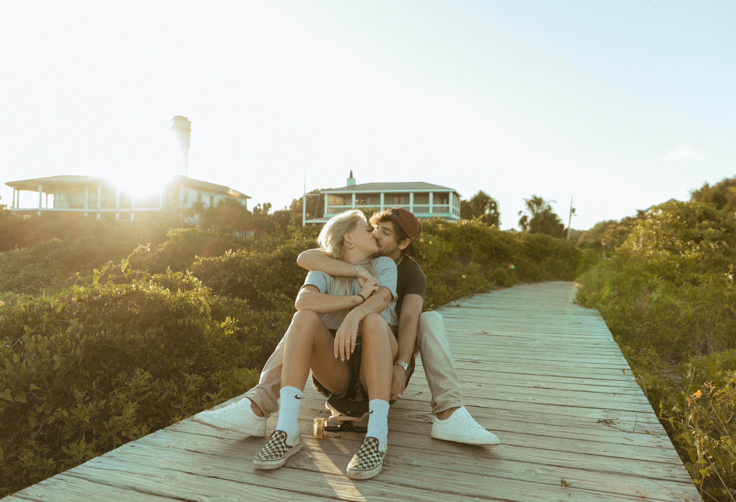 Beach Skateboarding Couples Session – Charleston, South Carolina