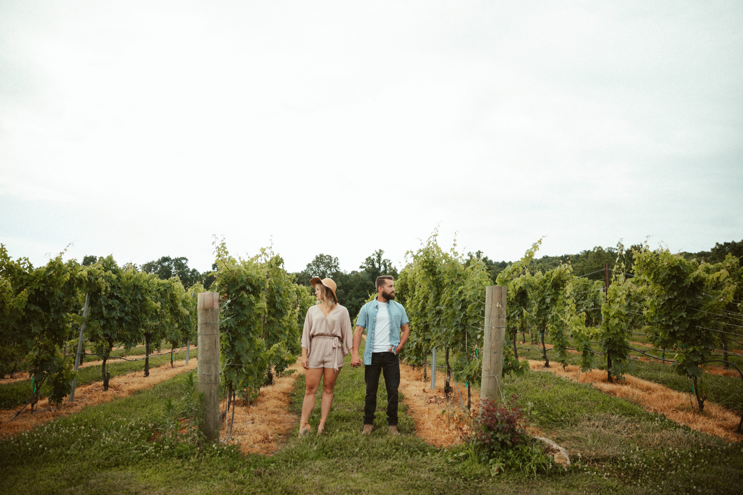 Raffaldini Vineyards Engagement in the Rain – Charlotte, North Carolina